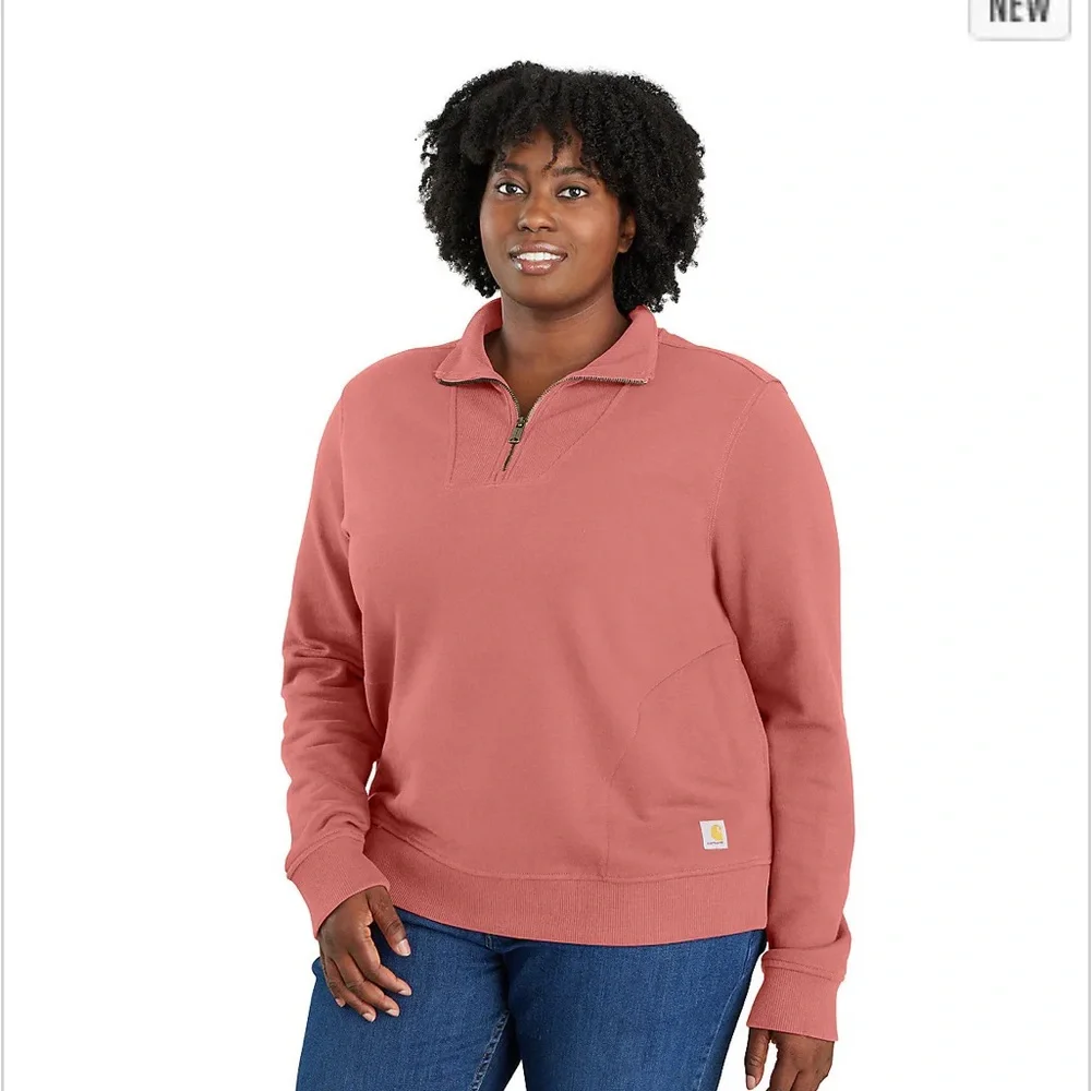 Carhartt Tencel Fiber Relaxed Fit Half Zip Sweatshirt - Picture 3 of 10